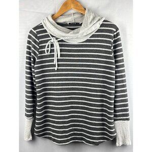 Pink Clover Womens Striped Cowl Neck Sweater Medium